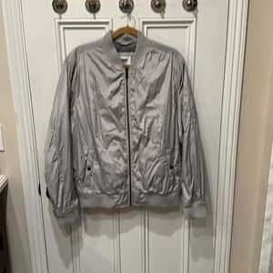 Men’s Silver/Gray Old Navy Bomber Jacket